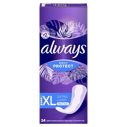 Always Protege Slips Dailies Extra Protect Long Plus x24