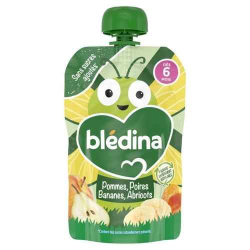 Bledina Gourde Pommes Poires Bananes Abricots Dès 6 mois 100g