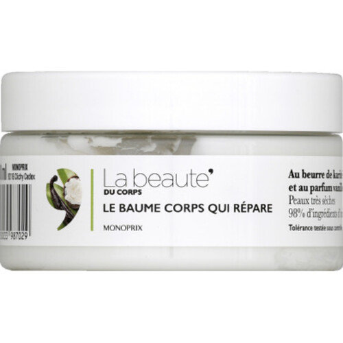 Monoprix La Beauté du Corps Baume Réparateur Vanille Karité 200ml