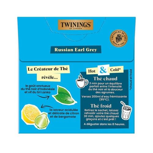 Twinings Thé Earl Grey Russian 20 Sachets 30g