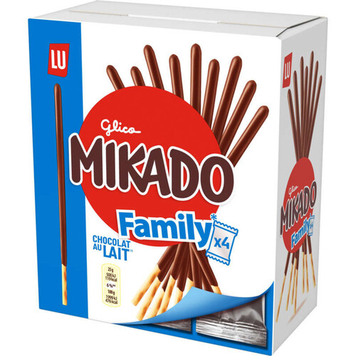 Lu Mikado Biscuits nappés au Chocolat au Lait 300g