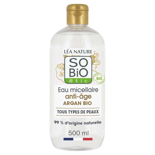 SO'BiO Étic Eau micellaire anti-âge Précieux à l'Argan 500ml