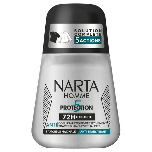 Narta Homme Déo Bille Protection Anti-Transpirant 72H Fraîcheur 50ml