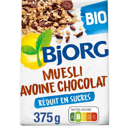 Bjorg Muesli Avoine Chocolat, Bio 375G