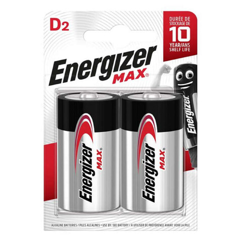 Energizer 2 Piles D2 Max