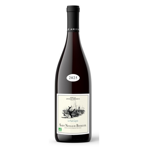 Famille Amirault Grosbois "Les Hauts Gagnés" Val de Loire Saint Nicolas de Bourgueil A.O.P. Rouge 2025 Bio 75CL