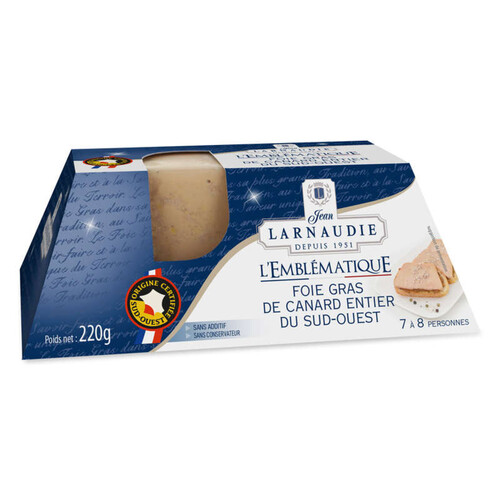 Jean Larnaudie Foie Gras De Canard Entier Igp Sud Ouest L Emblématique Lingot 220G