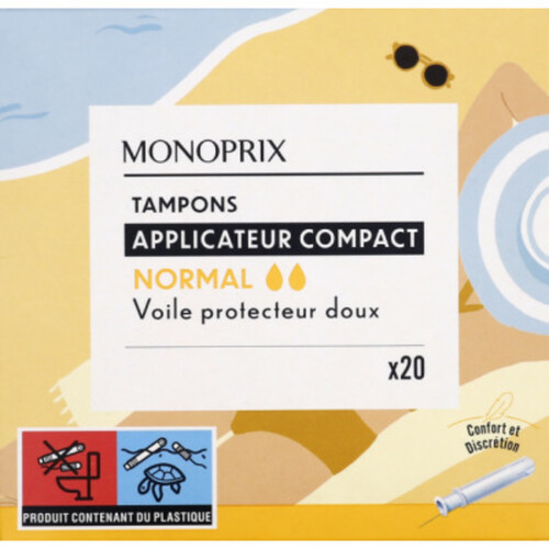 Monoprix Tampons Normal Avec Applicateur Compact X20