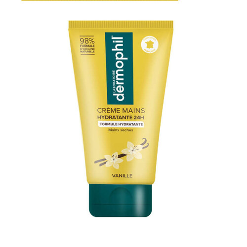 Dermophil Crème Mains Hydratante 24H Vanille Mains Sèches 75ml