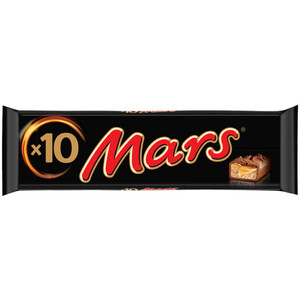 Mars Barres Chocolat au lait Caramel, Coeur fondant Nougaté x10 450g
