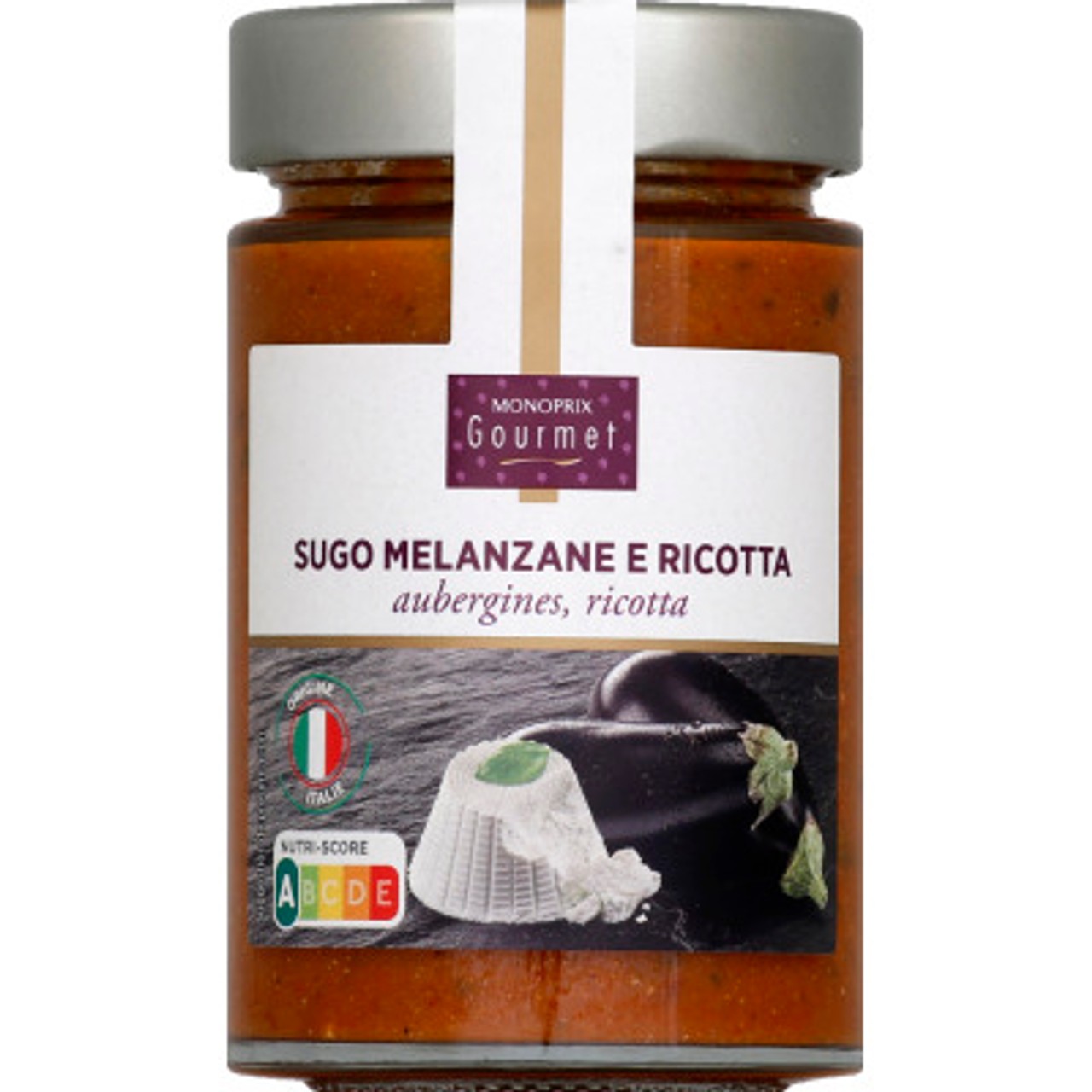 Monoprix Spices Monoprix Gourmet Sugo Melanzane E Ricotta aubergines ricotta 180g ...