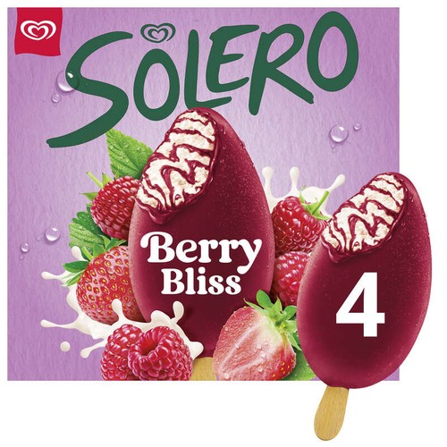 Solero Glace Bâtonnet Fruits Rouges 4x90ml