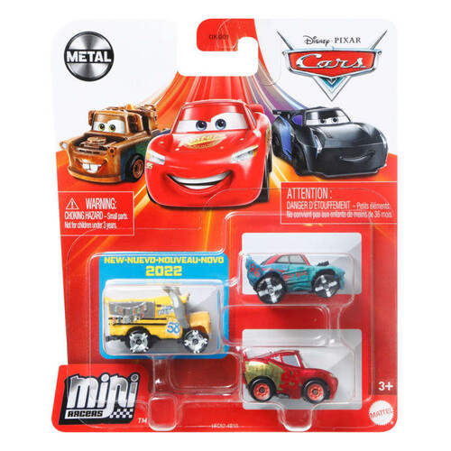 Mattel Pack De 3 Cars Mini Racers Flg67