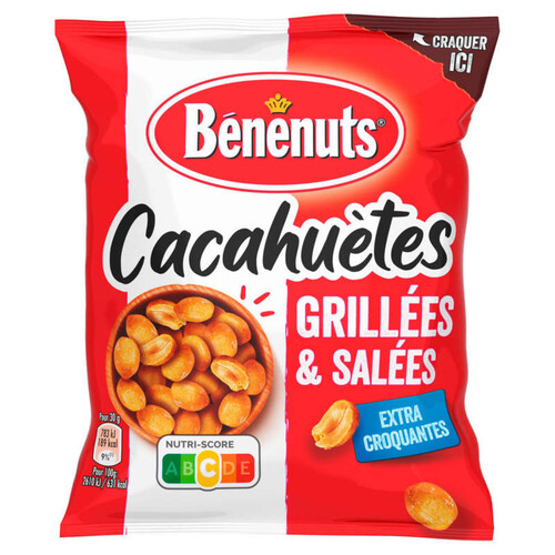 Benenuts - Cacahuètes grillées salées - Le sachet de 220g
