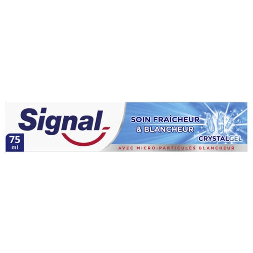 Signal Dentifrice Soin Fraîcheur & Blancheur Crystal Gel 75ml