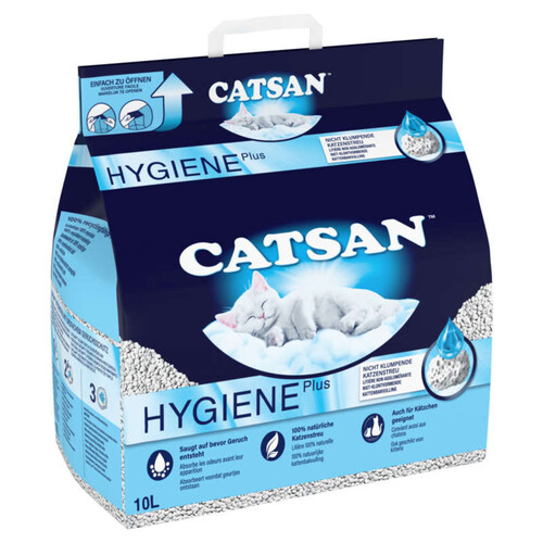 Catsan Hygiène Plus Litière Minérale Pour Chat 10l