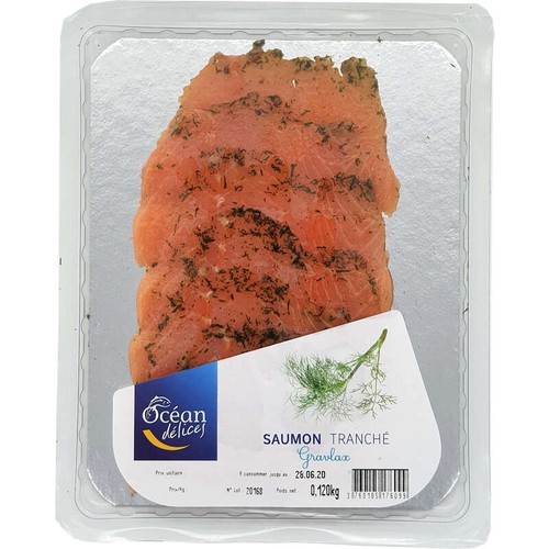 Océan Délices Saumon Tranché Gravlax Aneth 120g