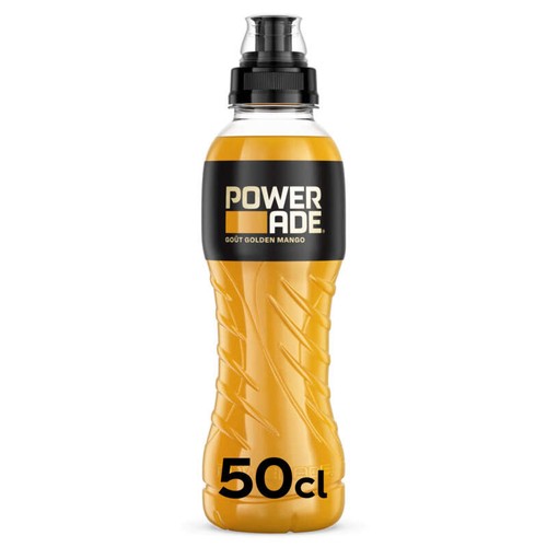 Powerade Boisson Énergisante Goût Golden Mango 50cl