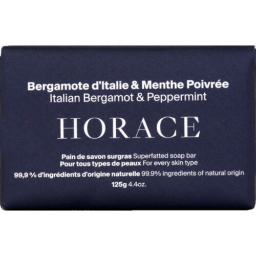 Horace Savon Surgras Bergamote d'Italie & Menthe Poivrée 125g