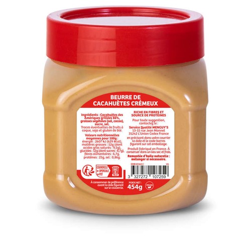 Menguy'S Beurre De Cacahuètes Crémeux 454 g