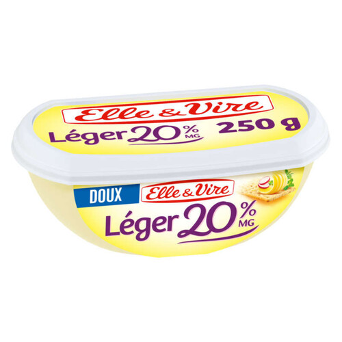 Elle & Vire Matière grasse laitière à tartiner, 20% de mat.gr, doux 250G