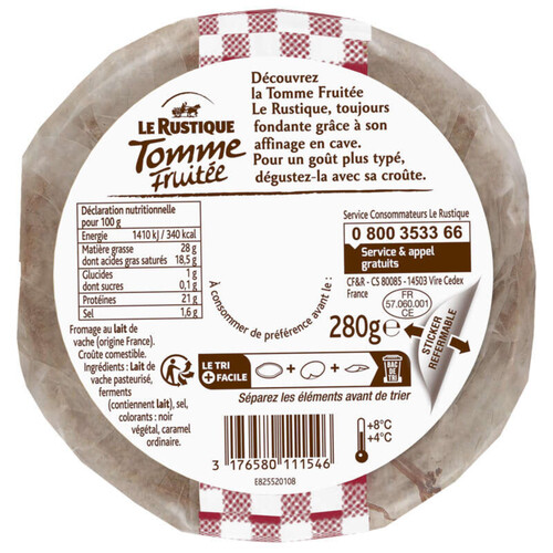 Le Rustique Tomme Fruitée 280g