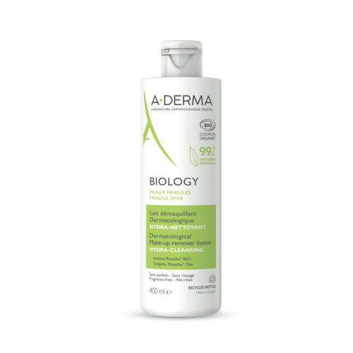 [Para] A-Derma Biology Lait Démaquillant Dermatologique Hydra Nettoyant Bio 400ml