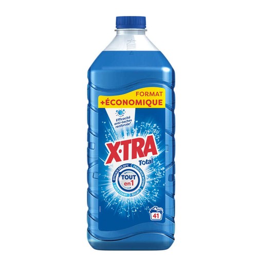 X-Tra Lessive Liquide Total Blanc Et Couleur Ecopack 41 Lavages 1,845L