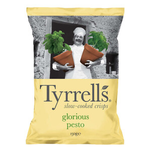 Tyrrell's chips de pomme de terre saveur pesto et parmesan 150g