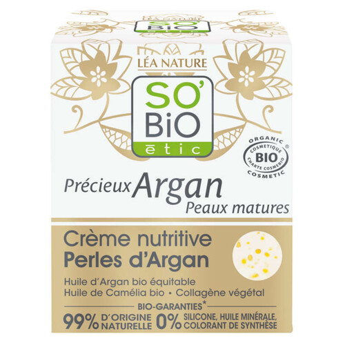 So'Bio Etic Crème Nutritive Perles d'Argan Peaux Matures 50ml