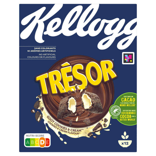 Kellogg's Céréales Trésor Cookie & Cream 375g