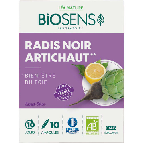 Biosens Ampoules Radis Noir Artichaut Bio X10