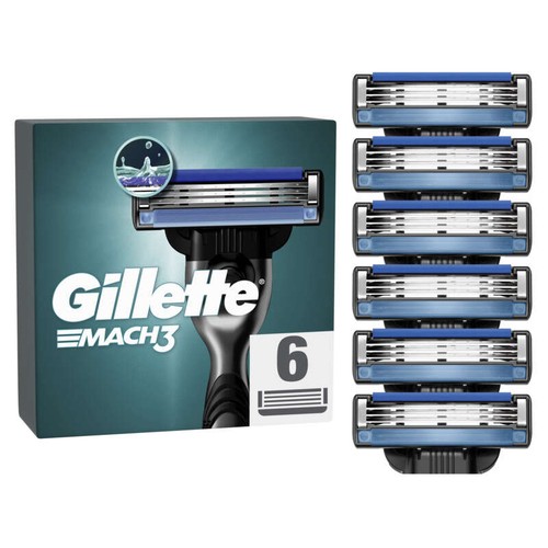 Gillette Mach3 Lames De Rasoir x6
