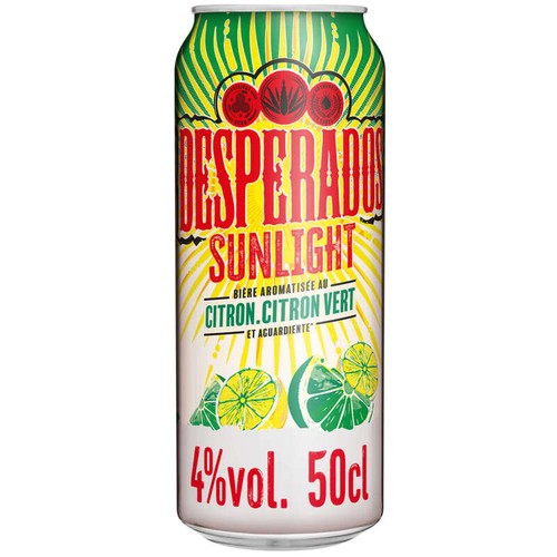 Desperados Sunlight Bière aromatisée citron, citron vert 4% vol 50cl