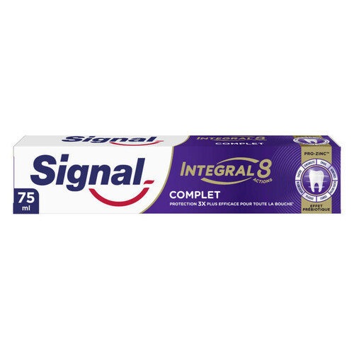 Signal integral 8 dentifrice complet prébiotique 75ml