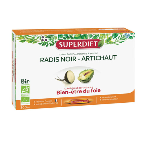 [Par Naturalia] Superdiet Complément Alimentaire Radis Noir et d'Artichaut Bio x20