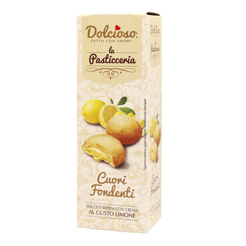 Dolcioso Italian Cookie Citron Cuori Fondenti 150g
