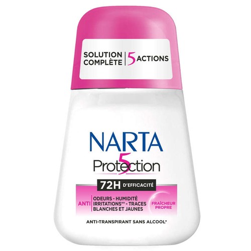 Narta Protection 5 Deo Roll-on Antitranspirant sans alcool 50ml