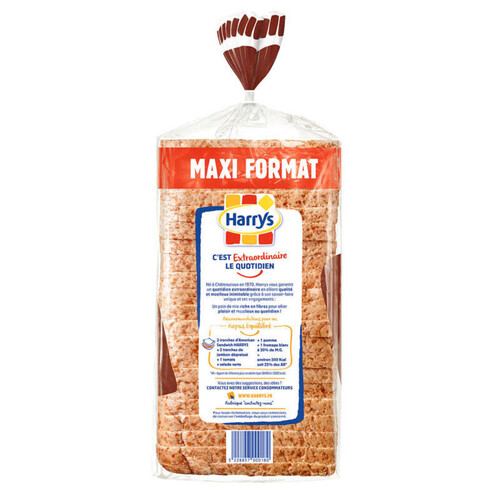 Harrys Pain de Mie American Sandwich Complet Maxi 900g