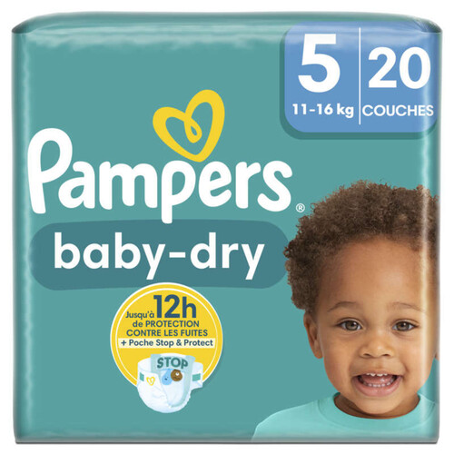 Pampers Couches Baby Dry T5 x20