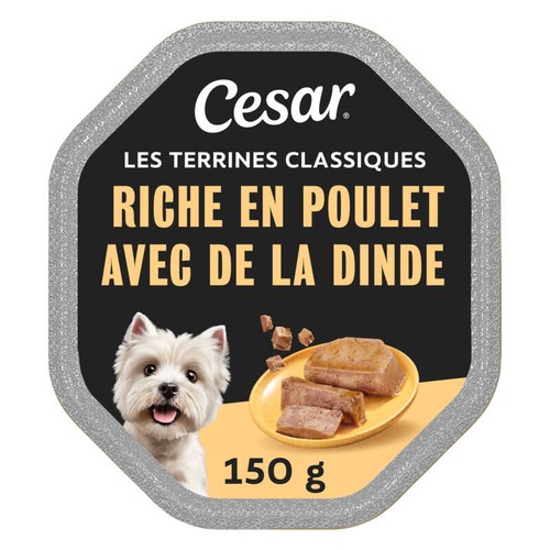Cesar les terrines Classiques Poulet & Dinde 150g