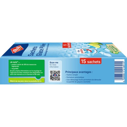 Albal sachets glace pilée x15