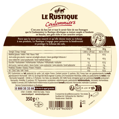 Le Rustique Coulommiers de Normandie 350g