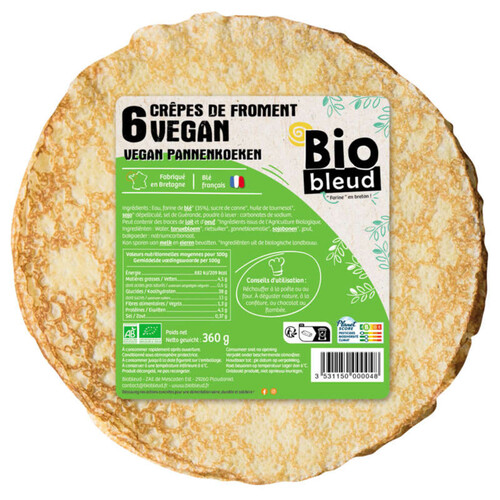 [Par Naturalia] Biobleud Crêpes de froment vegan 360g