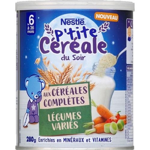 Nestlé P'tit Céréales du Soir Légumes Variés 280g