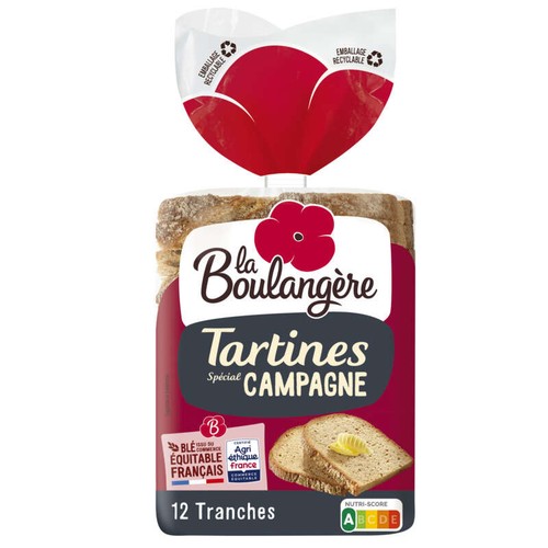 La Boulangère Tartines spécial campagne 450g