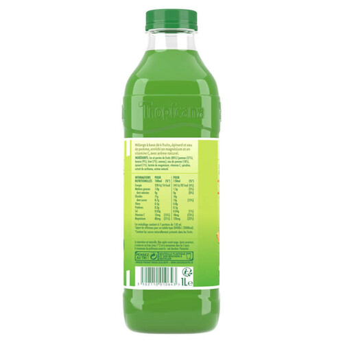 Tropicana Essentiels ananas, pomme, banane, raisin, kiwi & épinard 1L