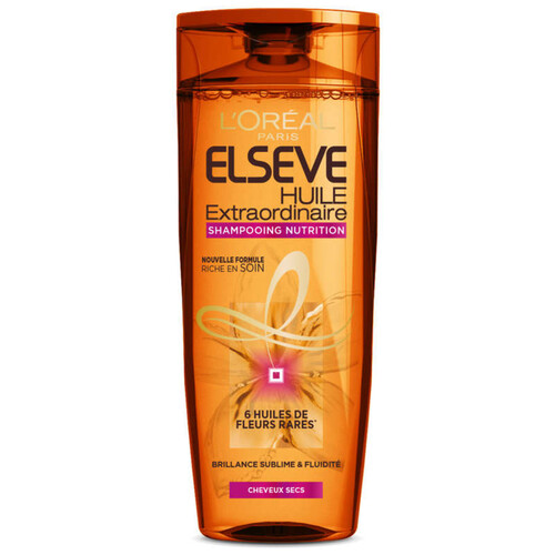 Elseve Shampooing Nutriton Eclat Cheveux Secs Huile Extraordinaire 250ml