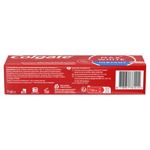 Colgate Max White One Dentifrice Optic 75ml