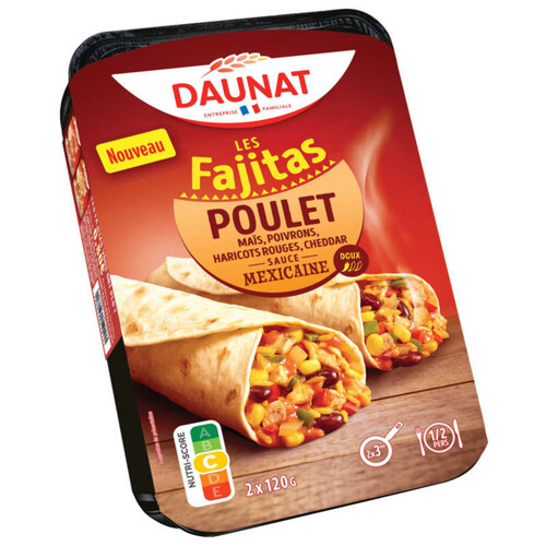 Daunat fajitas poulet sauce mexicaine 2x120g